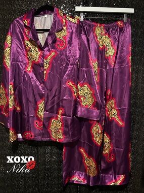 Leopard-Print Pajamas Set - Size L